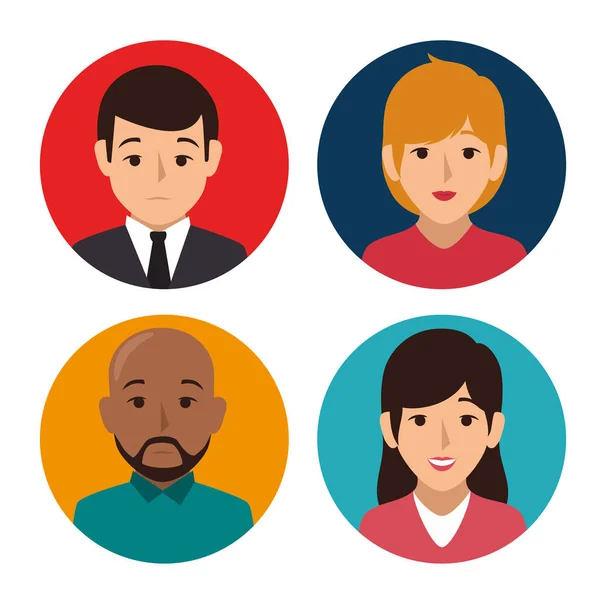 Personas grupo avatar carácter — Vector de stock