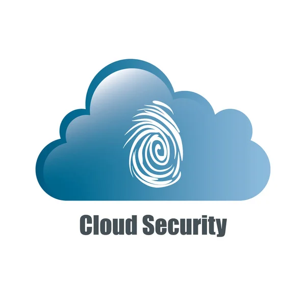 Icono de datos de seguridad en la nube — Vector de stock