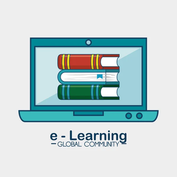 E-learning globální komunita — Stockový vektor