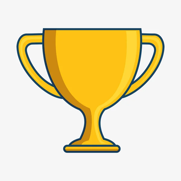 Trophy cup isolated icon — Stock Vector