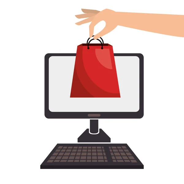 Ícone de compras loja online —  Vetores de Stock