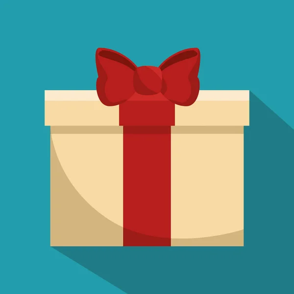 Geschenk-Box präsentieren isolierte Ikone — Stockvektor