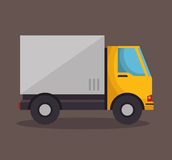 Veicolo camion isolato icona — Vettoriale Stock