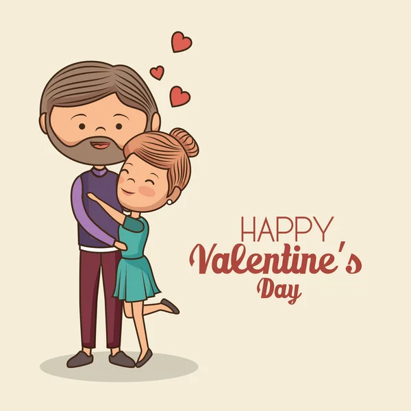 Lovely couple valentines day — Stock Vector