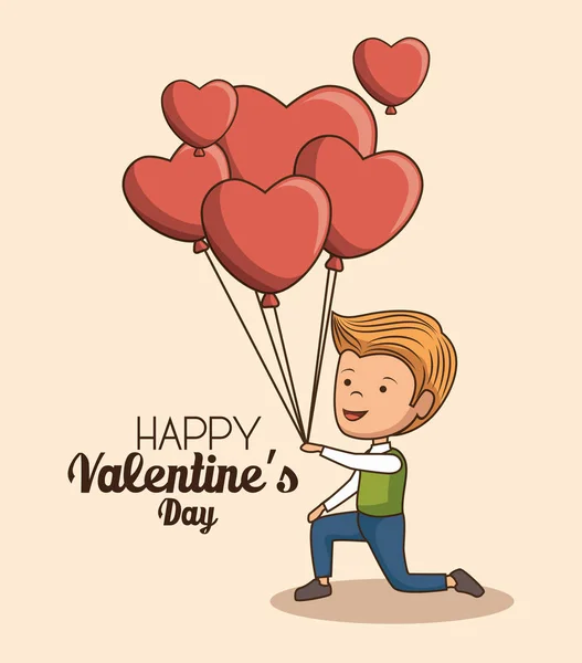 Joyeuse carte Saint Valentin — Image vectorielle