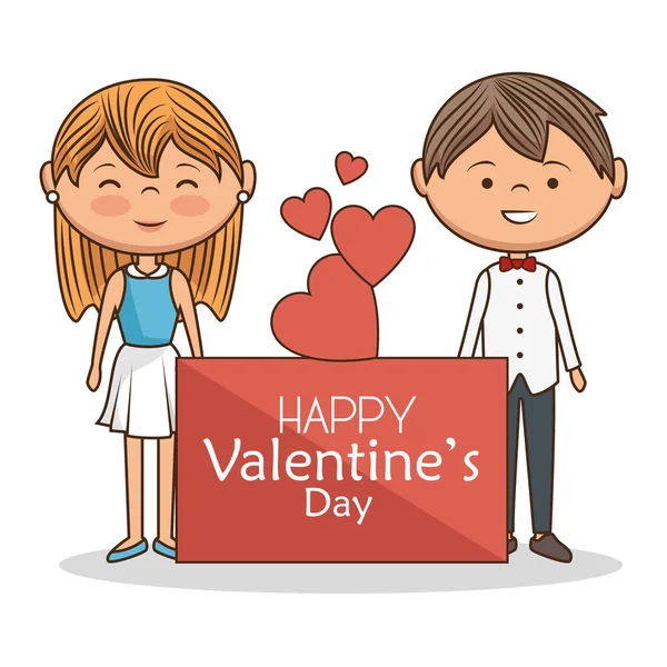 Мила пара Валентина день — стоковий вектор