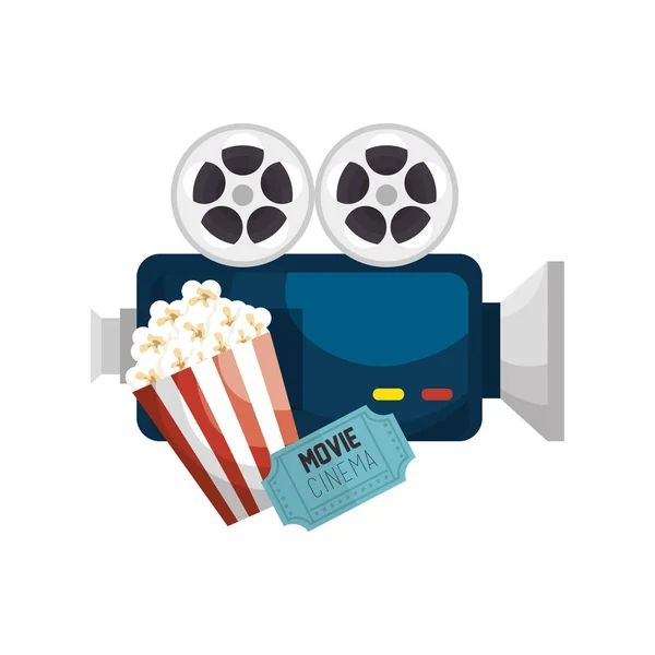 Entretenimento cinematográfico ícones isolados —  Vetores de Stock