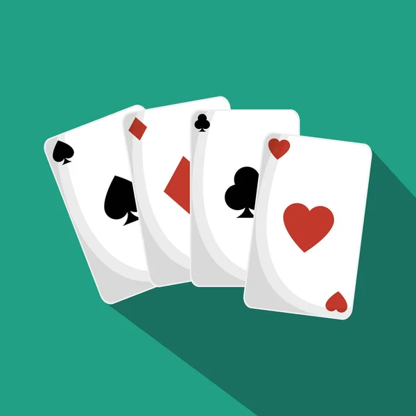 Poker karty izolované ikona — Stockový vektor