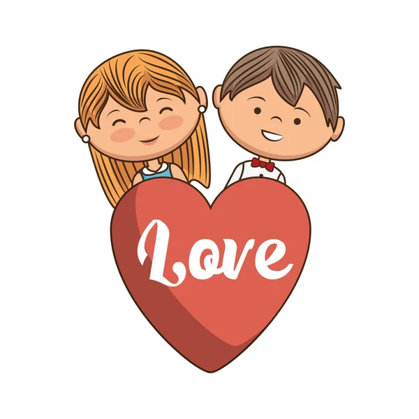 Pareja encantadora día de San Valentín — Vector de stock