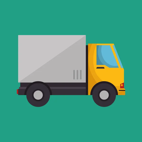 Truck vehicle isolated icon — Stock Vector