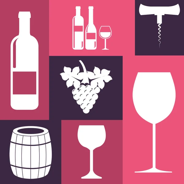 The best wine collection — Stock Vector