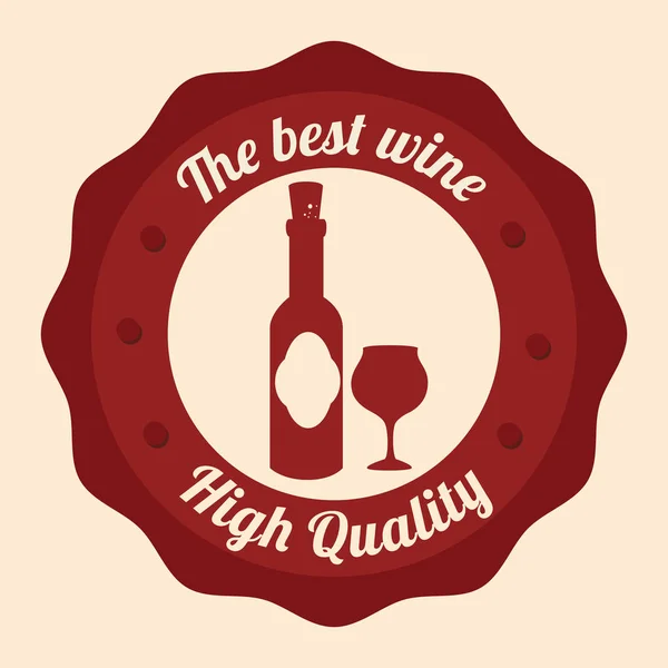 The best wine shop seal guaranteed — Stock Vector