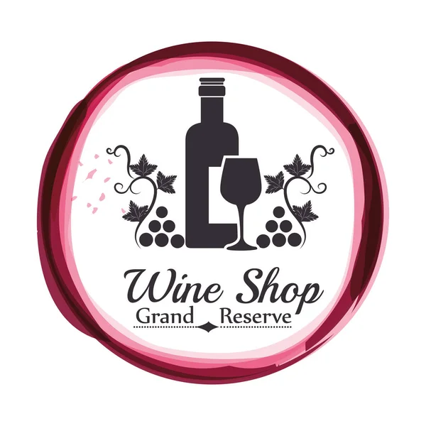 The best wine shop seal guaranteed — Stock Vector