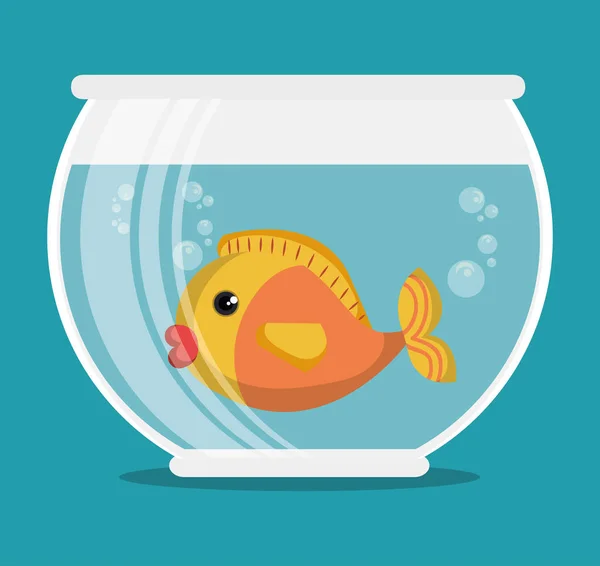 Acuario tienda de mascotas icono — Archivo Imágenes Vectoriales