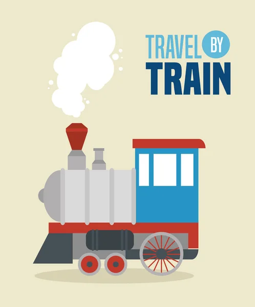 Tren kavramı simge ile seyahat — Stok Vektör