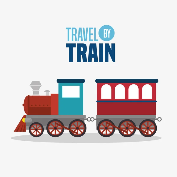 Travel by train concept icon — Stock Vector