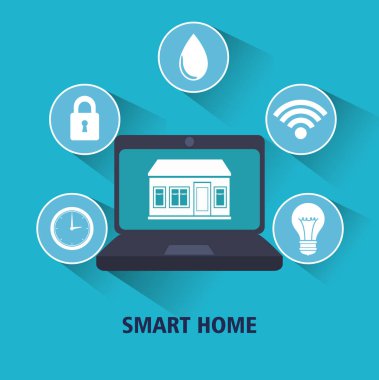 Akıllı ev teknolojisi simgesi