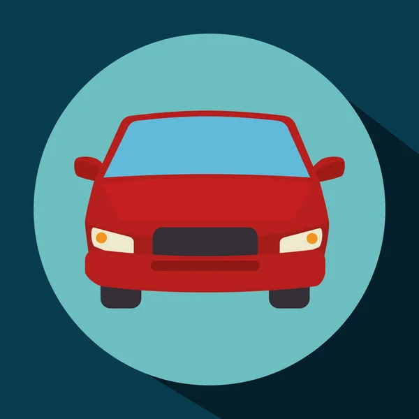 Coche vehículo aislado icono — Vector de stock