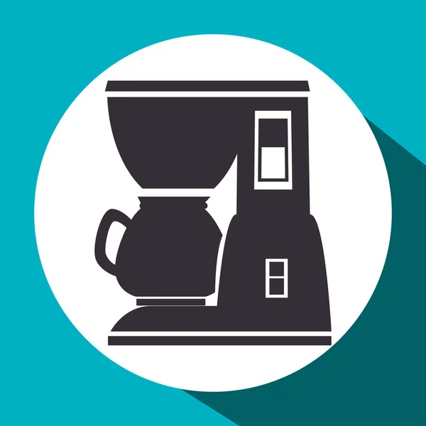 Kahve makinesi izole simgesi — Stok Vektör