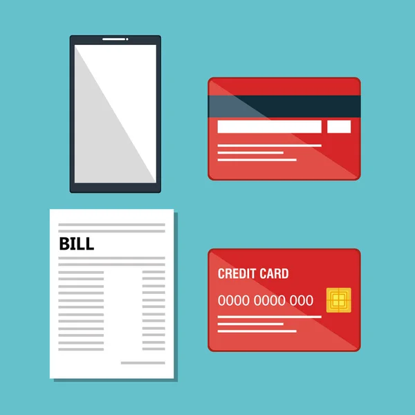 Ícone de negócio de cartão de crédito — Vetor de Stock