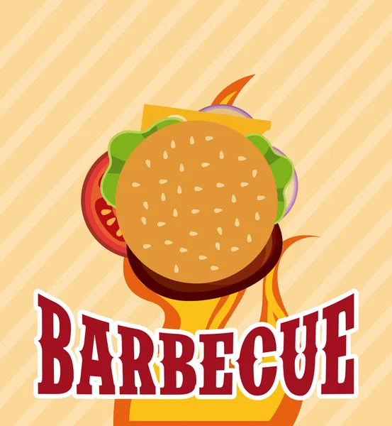 Délicieux barbecue design — Image vectorielle