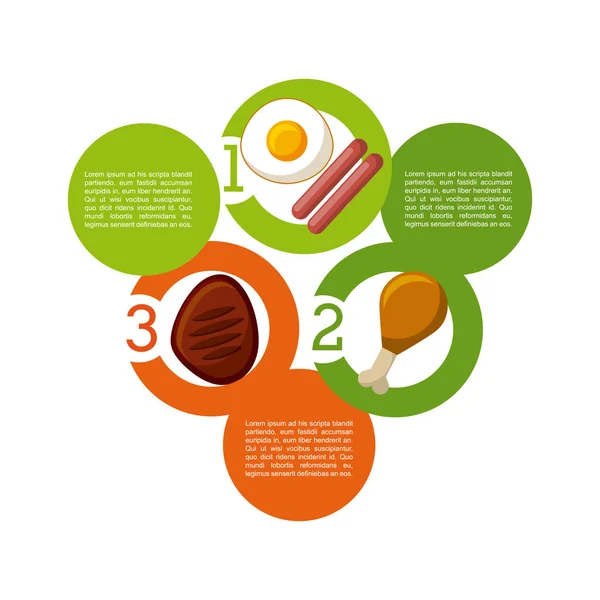 Presentación infográfica de los alimentos — Archivo Imágenes Vectoriales