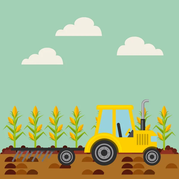Icône de récolte de maïs — Image vectorielle