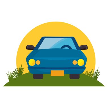 araba araç izole simgesi