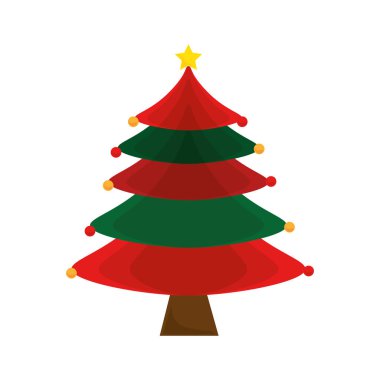 mutlu neşeli Noel ağacı kartı