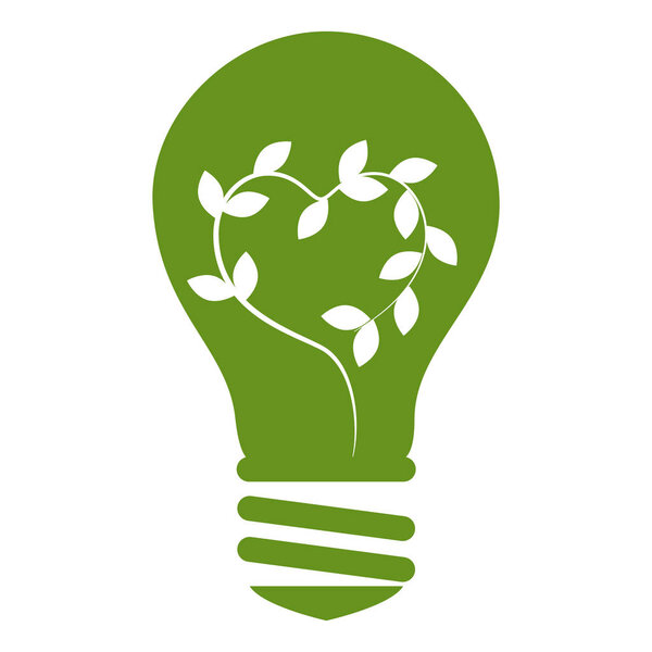 лампочка с иконой экологии растений
