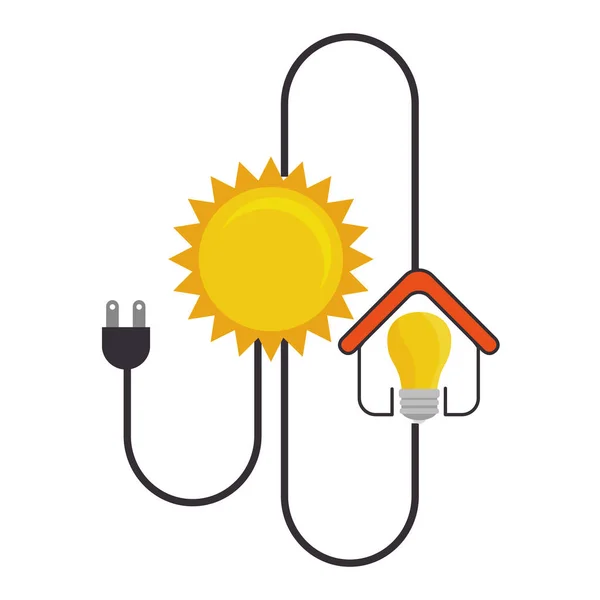 Solar ecology energy icon — Stock Vector