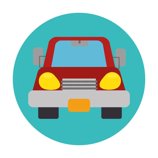 Car vehicle isolated icon — Stock Vector