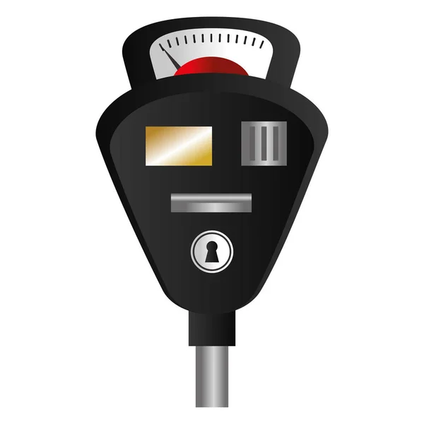 Parking meter isolated icon — Stock Vector