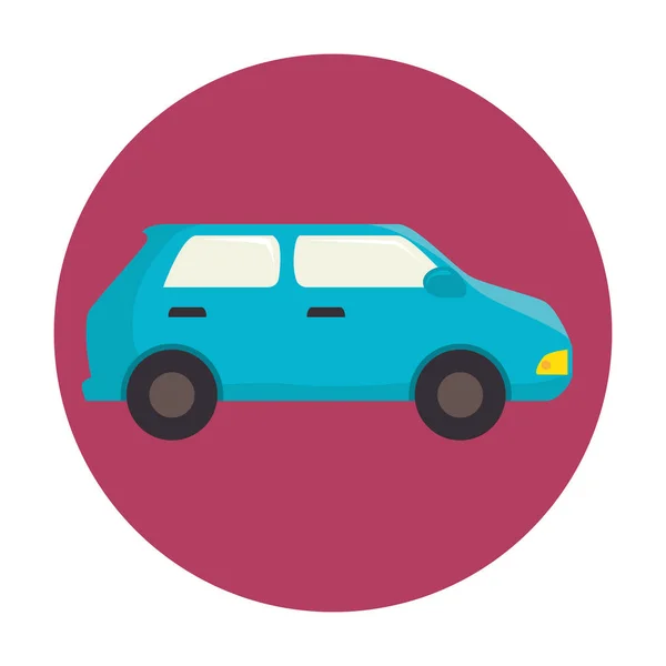 Car vehicle isolated icon — Stock Vector