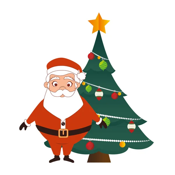 Feliz tarjeta del árbol de navidad feliz — Vector de stock