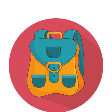 kamp çanta izole simgesi