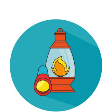 Kamp Fener izole simgesi