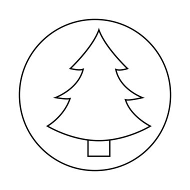 mutlu neşeli Noel ağacı kartı