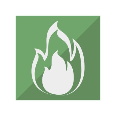 Yangın alev izole simgesi