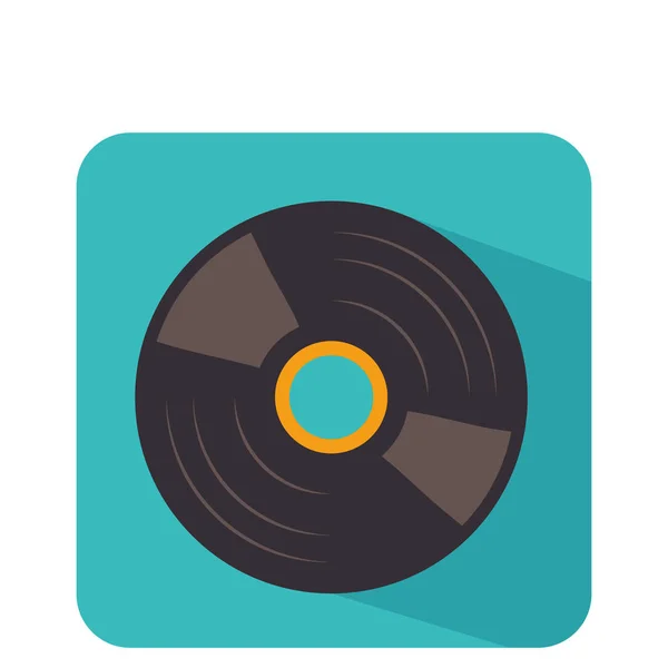 Disque vinyle rétro musique — Image vectorielle