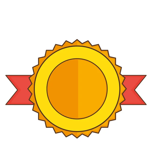 Emblema da escola ícone isolado — Vetor de Stock