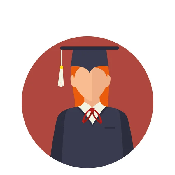 Φοιτητής με στολή αποφοίτησης — Διανυσματικό Αρχείο