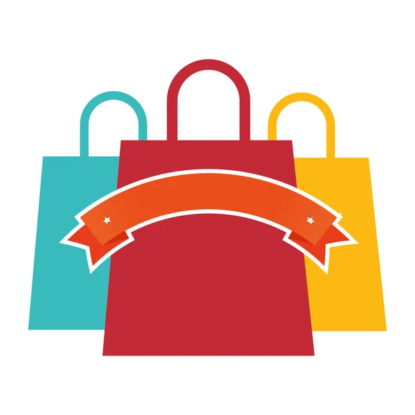 Bolsa de compras icono aislado — Vector de stock