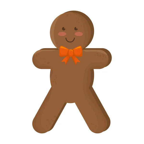 Šťastné veselé vánoční přání zázvor cookie — Stockový vektor