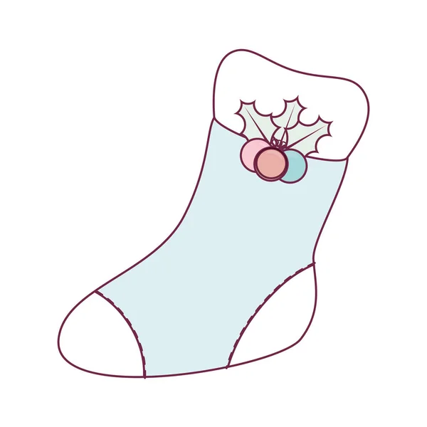 Gott merry christmas sock kort — Stock vektor