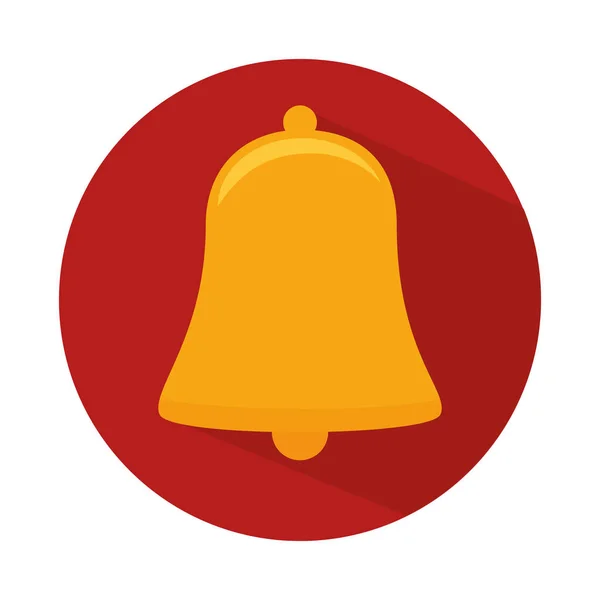 Campana alarma aislado icono — Vector de stock