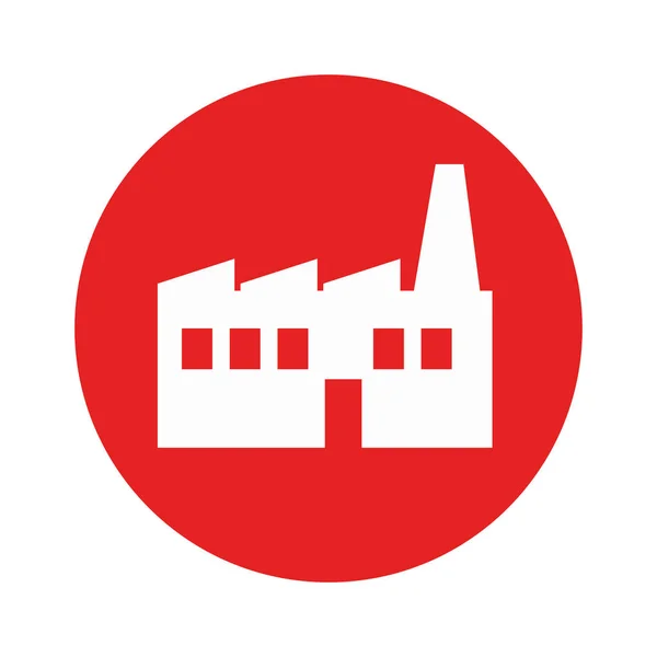 Gebäude Fabrik isoliert Symbol — Stockvektor