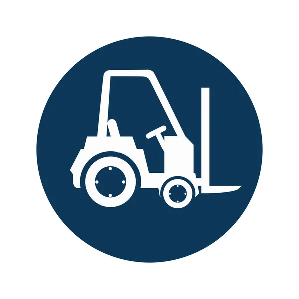 Forklift vehicle isolated icon — Stock Vector