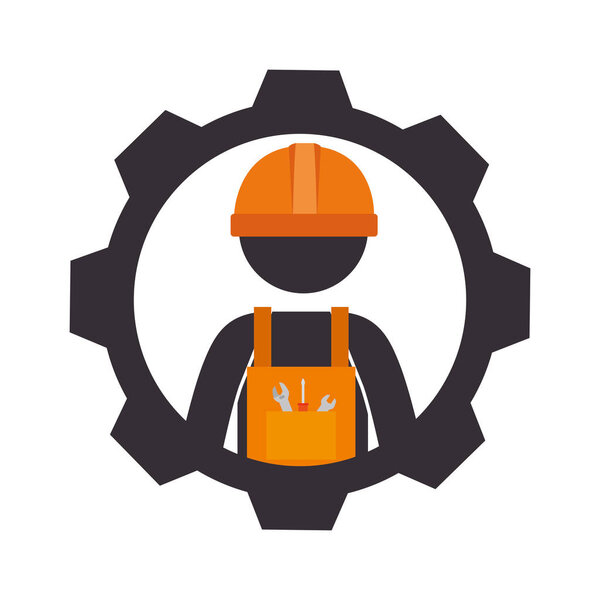 construction signal worker icon