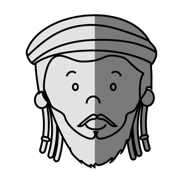 Homme jamaïcain icône de caractère — Image vectorielle